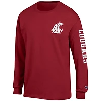 Champion Washington State Cougars Team Stack Long Sleeve T-Shirt