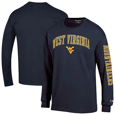 Champion West Virginia Mountaineers Arch Over Logo 2-Hit Long Sleeve T-Shirt