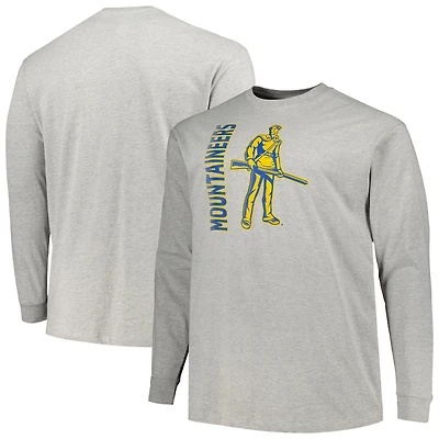 Champion West Virginia Mountaineers Big  Tall Mascot Long Sleeve T-Shirt