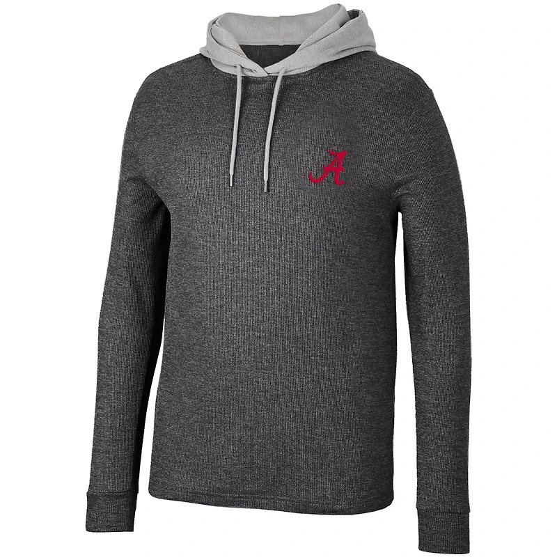 Colosseum Alabama Crimson Tide Ballot Waffle-Knit Thermal Long Sleeve Hoodie T-Shirt