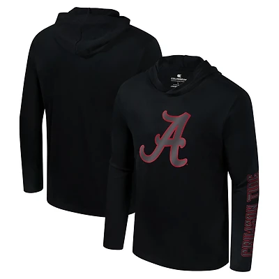 Colosseum Alabama Crimson Tide Color Pop Active Blend 2-Hit Long Sleeve Hooded T-Shirt