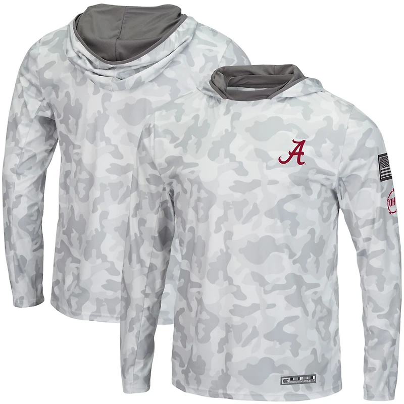 Colosseum Alabama Crimson Tide OHT Military Appreciation Long Sleeve Hoodie Top