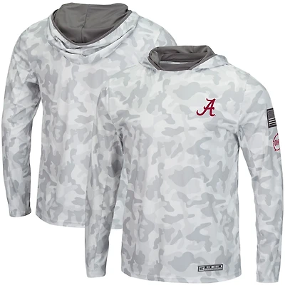 Colosseum Alabama Crimson Tide OHT Military Appreciation Long Sleeve Hoodie Top