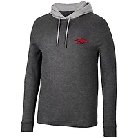 Colosseum Arkansas Razorbacks Ballot Waffle-Knit Thermal Long Sleeve Hoodie T-Shirt