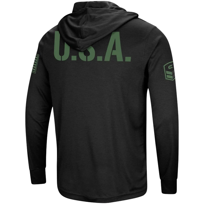 Colosseum Arkansas Razorbacks Big  Tall OHT Military Appreciation Tango Long Sleeve Hoodie T-Shirt