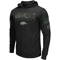 Colosseum Arkansas Razorbacks Big  Tall OHT Military Appreciation Tango Long Sleeve Hoodie T-Shirt
