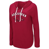 Colosseum Arkansas Razorbacks My Lover Lightweight Hooded Long Sleeve T-Shirt