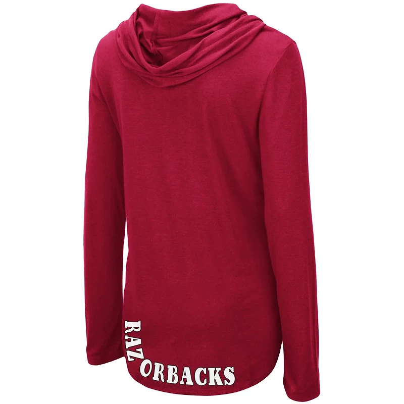 Colosseum Arkansas Razorbacks My Lover Lightweight Hooded Long Sleeve T-Shirt
