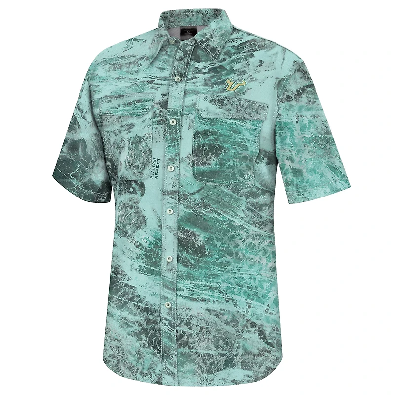 Colosseum Athletics Men's University of South Florida Realtree Charter Fishing Shirt