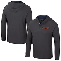 Colosseum Auburn Tigers Dujour Ralgan Long Sleeve Henley Hoodie T-Shirt
