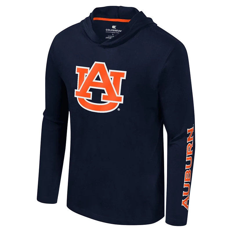 Colosseum Auburn Tigers Logo Lockup Active Blend Long Sleeve T-Shirt Hoodie