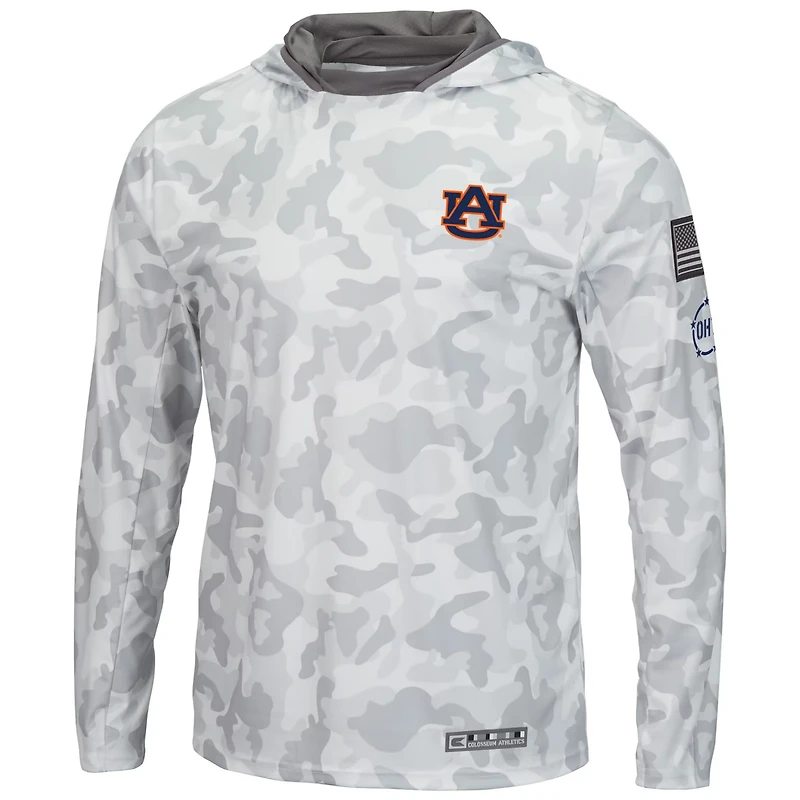 Colosseum Auburn Tigers OHT Military Appreciation Long Sleeve Hoodie Top