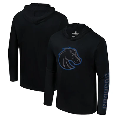 Colosseum Boise State Broncos Color Pop Active Blend 2-Hit Long Sleeve Hooded T-Shirt