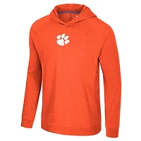 Colosseum Clemson Tigers Back Business Long Sleeve Raglan Hooded T-Shirt