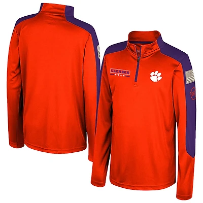 Colosseum Clemson Tigers OHT Military Appreciation Cyclone Quarter-Zip Windshirt