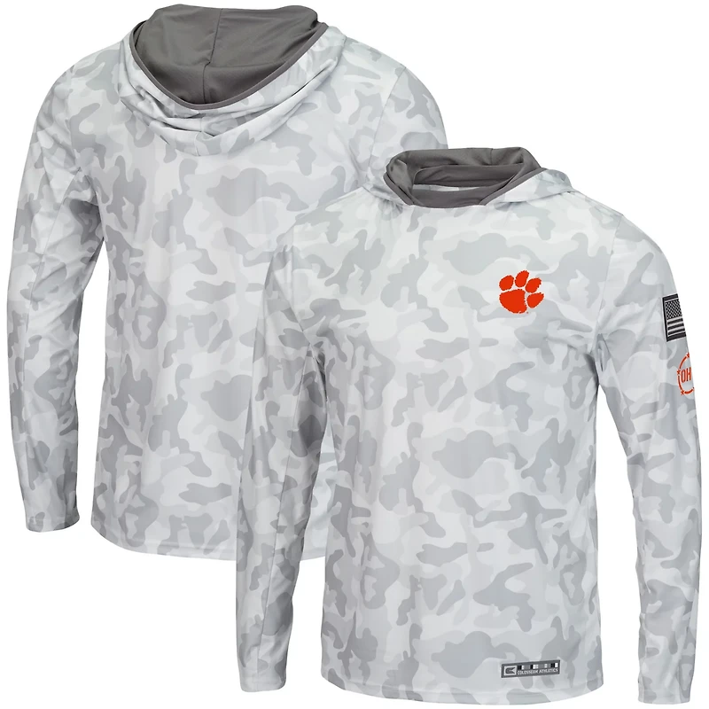 Colosseum Clemson Tigers OHT Military Appreciation Long Sleeve Hoodie Top