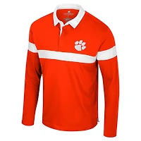 Colosseum Clemson Tigers Too Cool For School Long Sleeve Polo