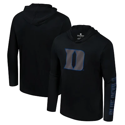 Colosseum Duke Blue Devils Color Pop Active Blend 2-Hit Long Sleeve Hooded T-Shirt