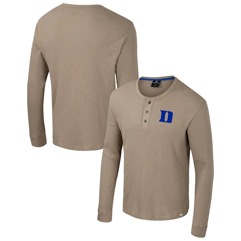 Colosseum Duke Blue Devils Great Outdoors Henley Long Sleeve Shirt