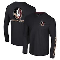 Colosseum Florida State Seminoles Logo Lockup 3-Hit Active Blend Long Sleeve T-Shirt