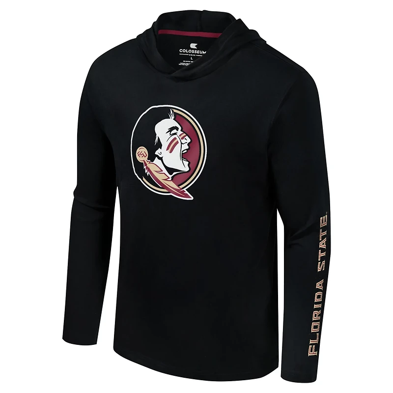 Colosseum Florida State Seminoles Logo Lockup Active Blend Long Sleeve T-Shirt Hoodie