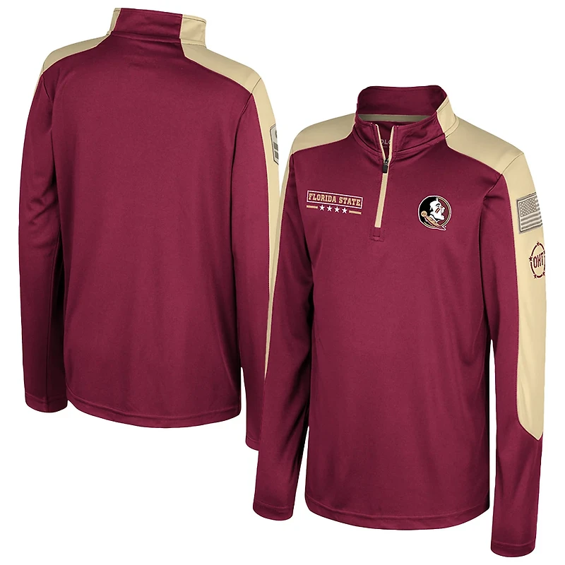 Colosseum Florida State Seminoles OHT Military Appreciation Cyclone Quarter-Zip Windshirt
