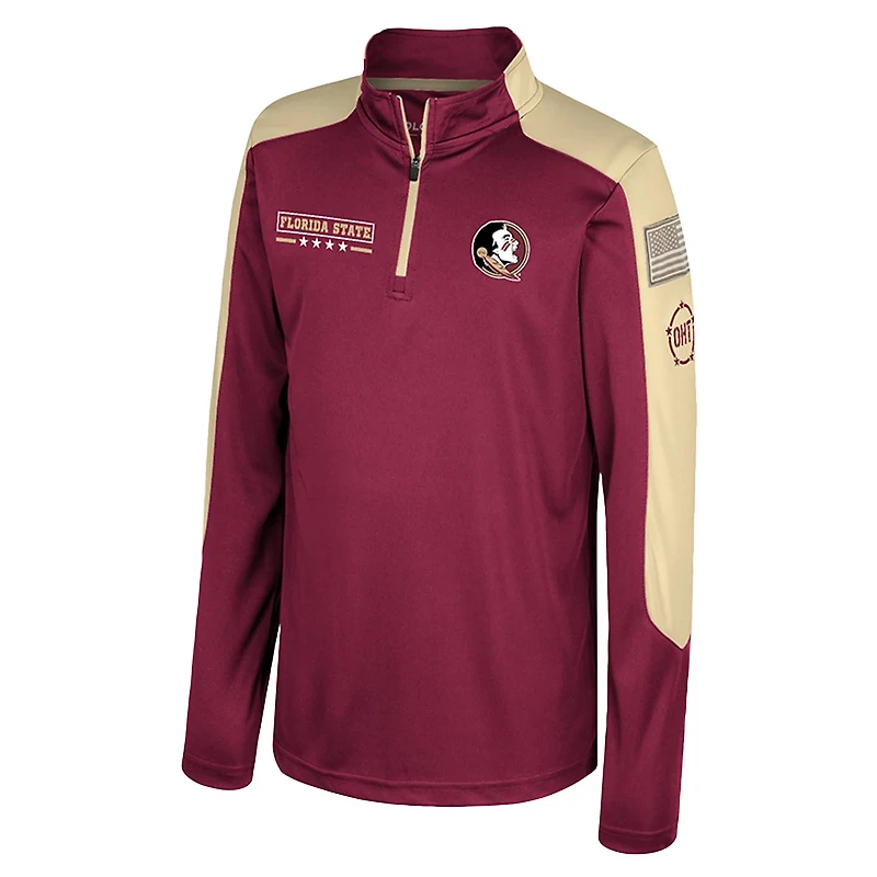 Colosseum Florida State Seminoles OHT Military Appreciation Cyclone Quarter-Zip Windshirt