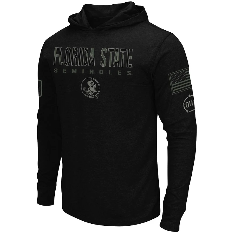 Colosseum Florida State Seminoles OHT Military Appreciation Hoodie Long Sleeve T-Shirt
