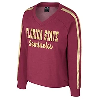 Colosseum Florida State Seminoles Treasures Long Sleeve V-Neck T-Shirt
