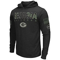 Colosseum Georgia Bulldogs OHT Military Appreciation Hoodie Long Sleeve T-Shirt