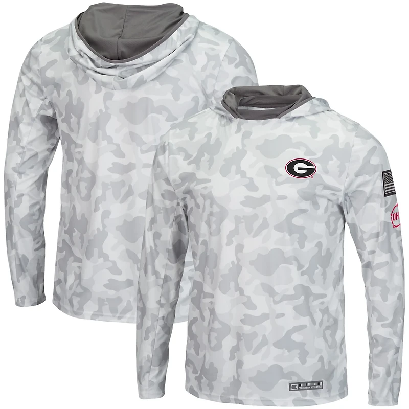 Colosseum Georgia Bulldogs OHT Military Appreciation Long Sleeve Hoodie Top