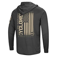 Colosseum Heather Iowa State Cyclones Team OHT Military Appreciation Long Sleeve Hoodie T-Shirt