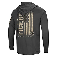 Colosseum Heather LSU Tigers Team OHT Military Appreciation Long Sleeve Hoodie T-Shirt