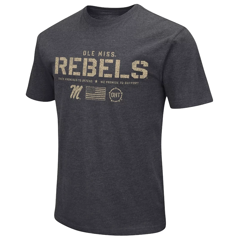 Colosseum Heather Ole Miss Rebels Big  Tall OHT Military Appreciation Playbook T-Shirt