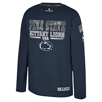 Colosseum Heather Penn State Nittany Lions OHT Military Appreciation Oorah Long Sleeve T-Shirt