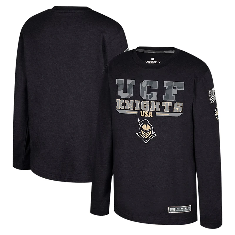Colosseum Heather UCF Knights OHT Military Appreciation Oorah Long Sleeve T-Shirt