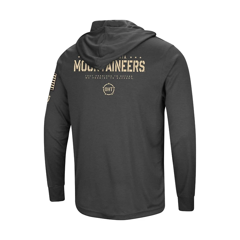 Colosseum Heather West Virginia Mountaineers Team OHT Military Appreciation Long Sleeve Hoodie T-Shirt