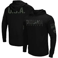 Colosseum Indiana Hoosiers OHT Military Appreciation Hoodie Long Sleeve T-Shirt