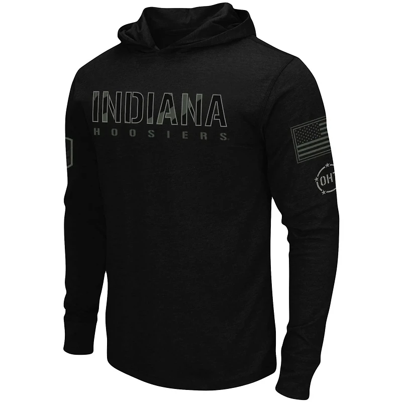 Colosseum Indiana Hoosiers OHT Military Appreciation Hoodie Long Sleeve T-Shirt