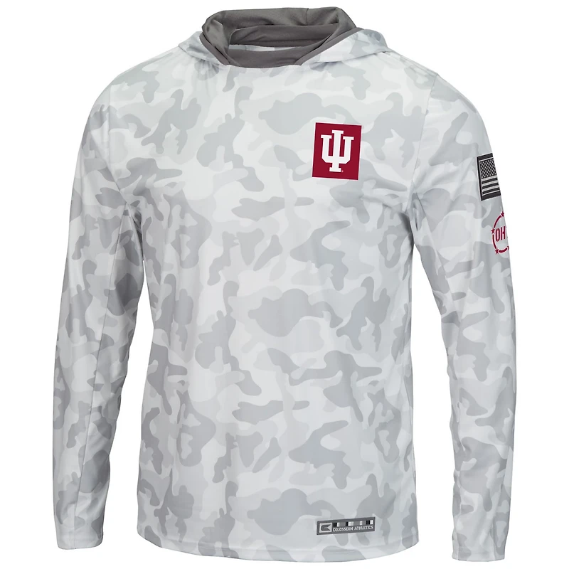 Colosseum Indiana Hoosiers OHT Military Appreciation Long Sleeve Hoodie Top