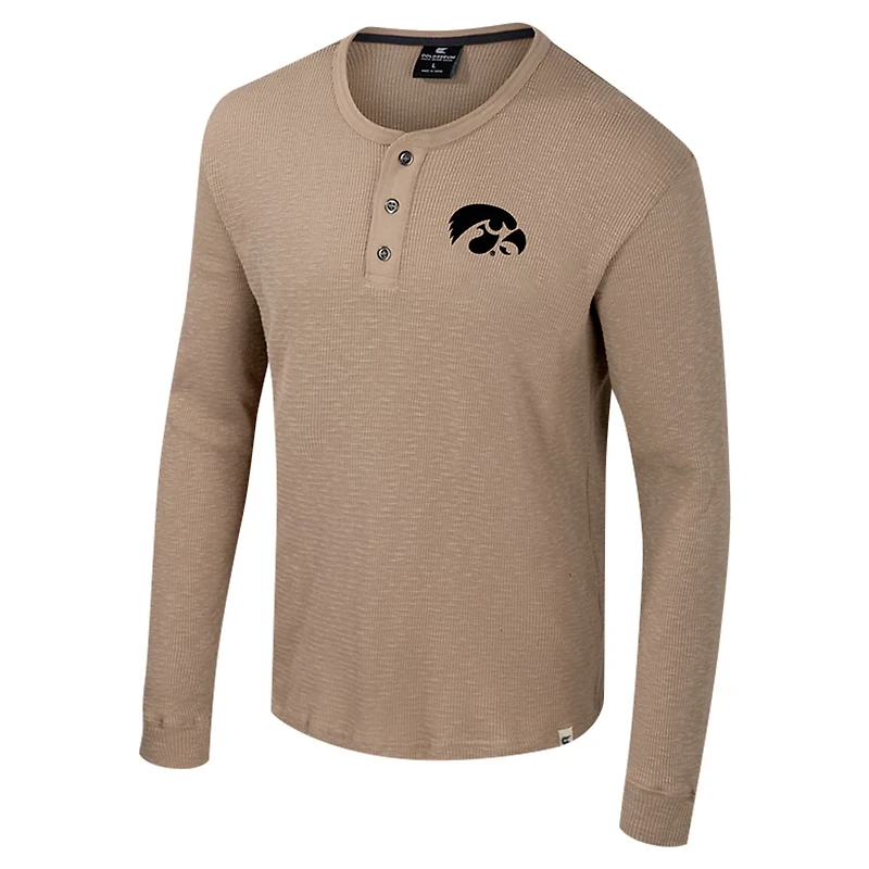 Colosseum Iowa Hawkeyes Great Outdoors Henley Long Sleeve Shirt