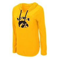 Colosseum Iowa Hawkeyes My Lover Lightweight Hooded Long Sleeve T-Shirt