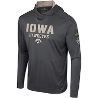 Colosseum Iowa Hawkeyes OHT Military Appreciation Long Sleeve Hoodie T-Shirt