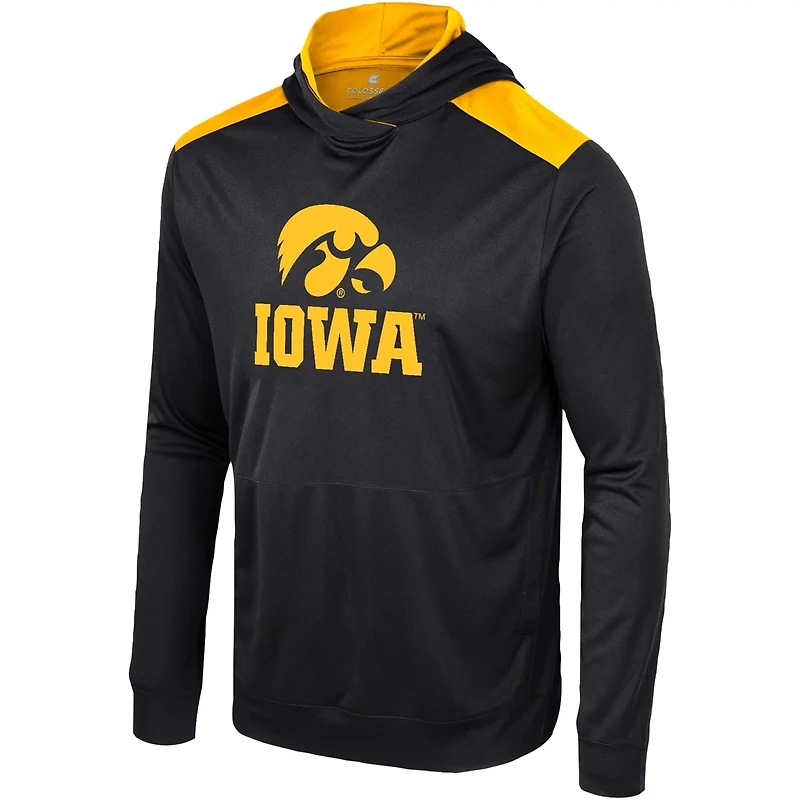 Colosseum Iowa Hawkeyes Warm Up Long Sleeve Hoodie T-Shirt