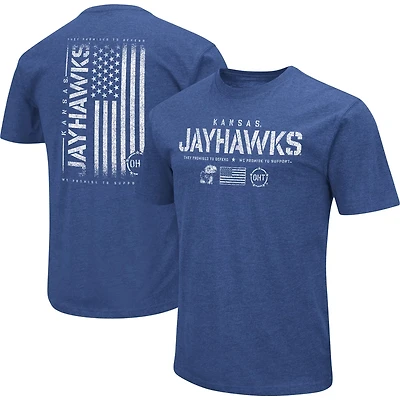 Colosseum Kansas Jayhawks OHT Military Appreciation Flag 20 T-Shirt