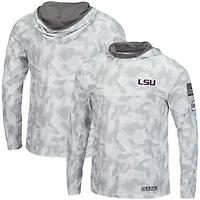 Colosseum LSU Tigers OHT Military Appreciation Long Sleeve Hoodie Top
