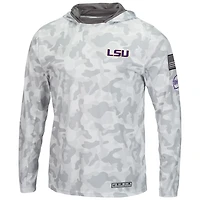 Colosseum LSU Tigers OHT Military Appreciation Long Sleeve Hoodie Top