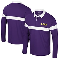 Colosseum LSU Tigers Too Cool For School Long Sleeve Polo