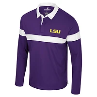 Colosseum LSU Tigers Too Cool For School Long Sleeve Polo