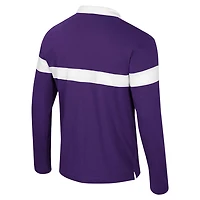 Colosseum LSU Tigers Too Cool For School Long Sleeve Polo